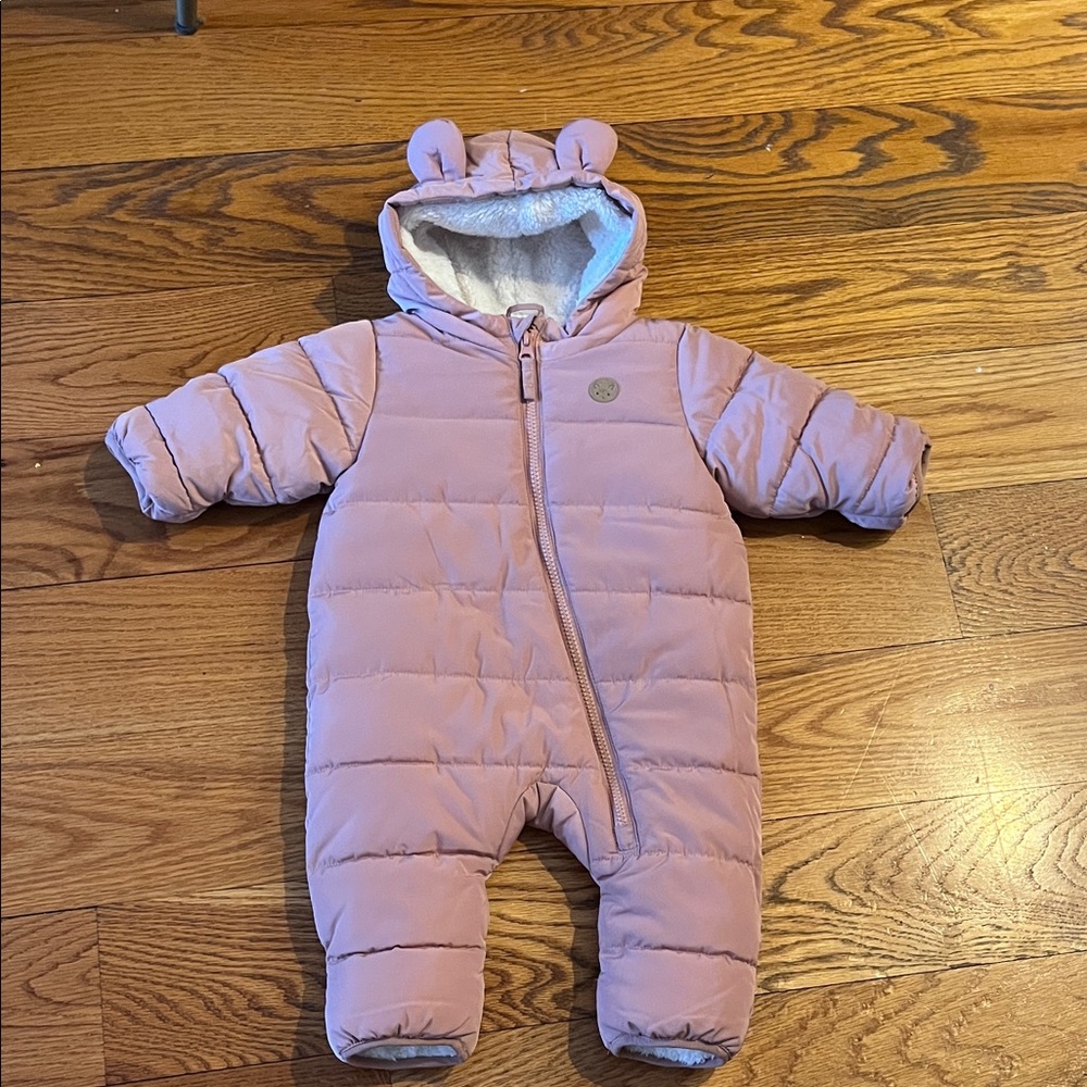 H&M Pink Kids Footed One Piece with Hood